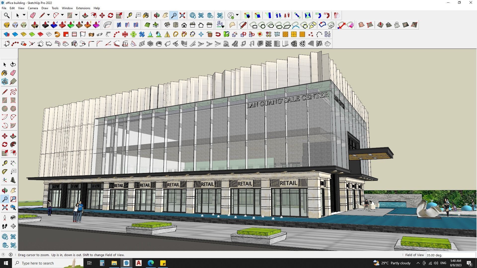 office building 3d model sketchup 3D model_6