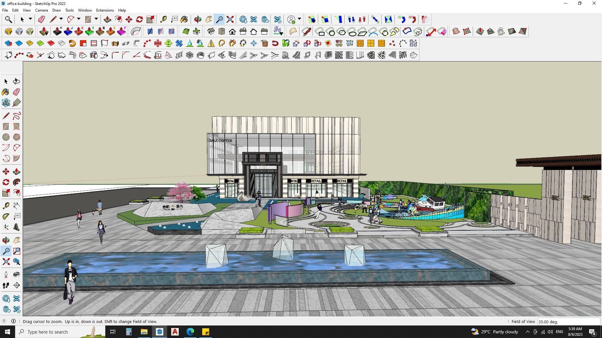 office building 3d model sketchup 3D model_4