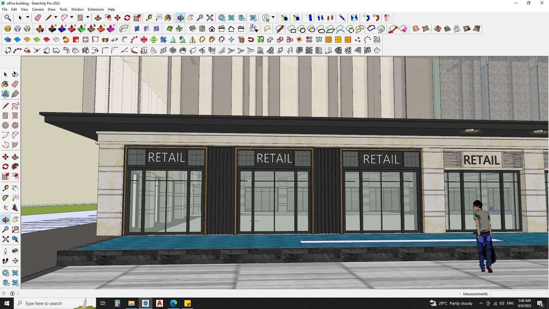 office building 3d model sketchup 3D model_7