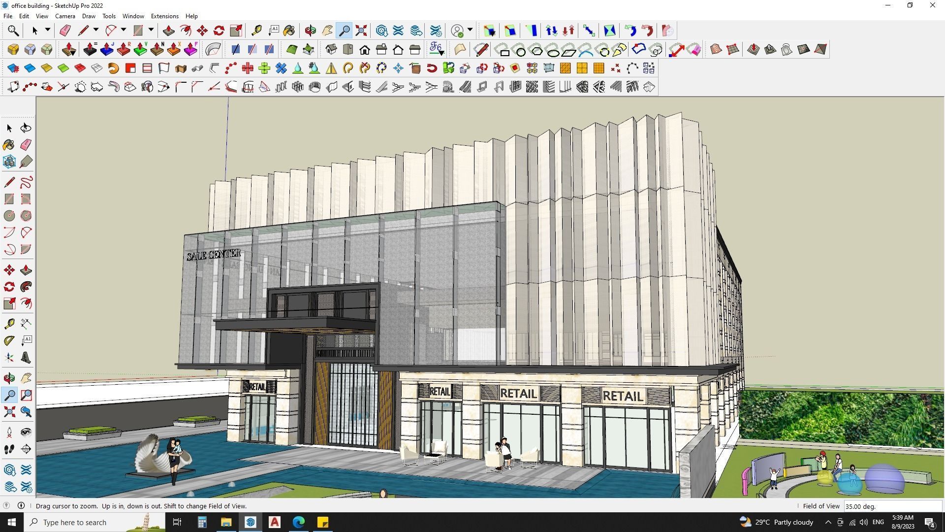office building 3d model sketchup 3D model_2