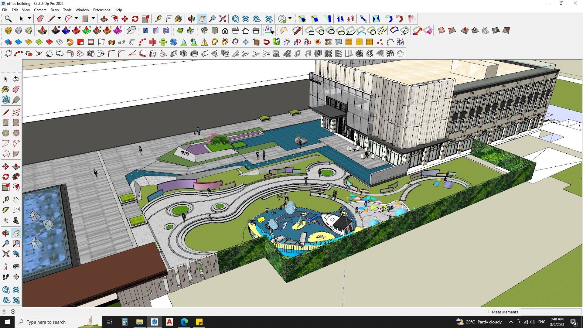 office building 3d model sketchup 3D model_10