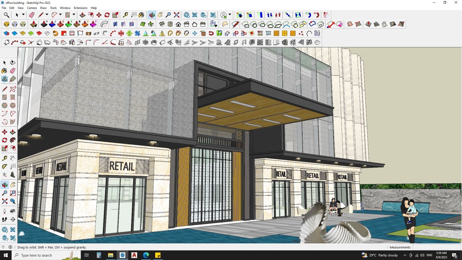 office building 3d model sketchup 3D model_1