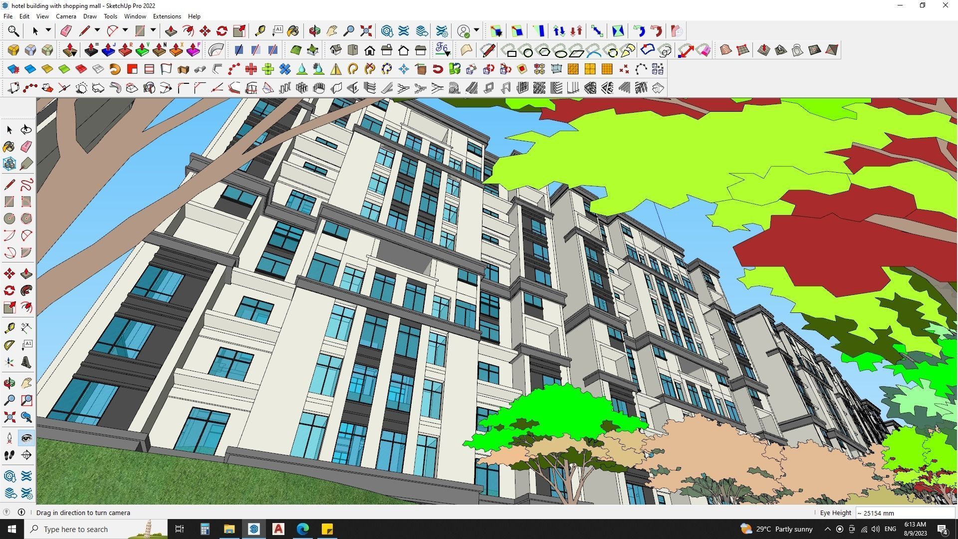 HOTEL SKETCHUP MODEL APARTMENTS CITY 3D model_12
