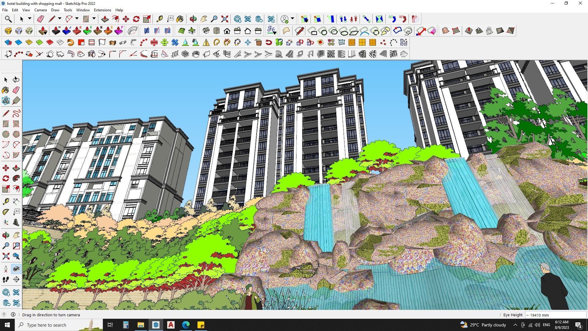 HOTEL SKETCHUP MODEL APARTMENTS CITY 3D model_2
