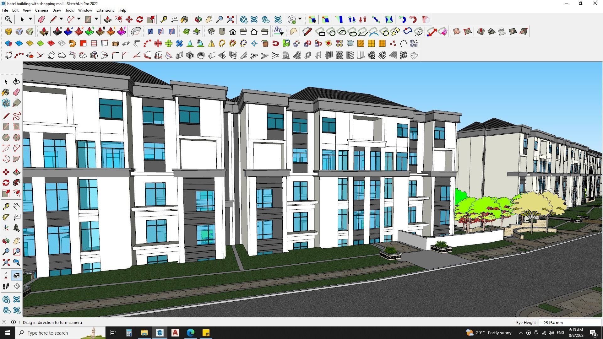 HOTEL SKETCHUP MODEL APARTMENTS CITY 3D model_9