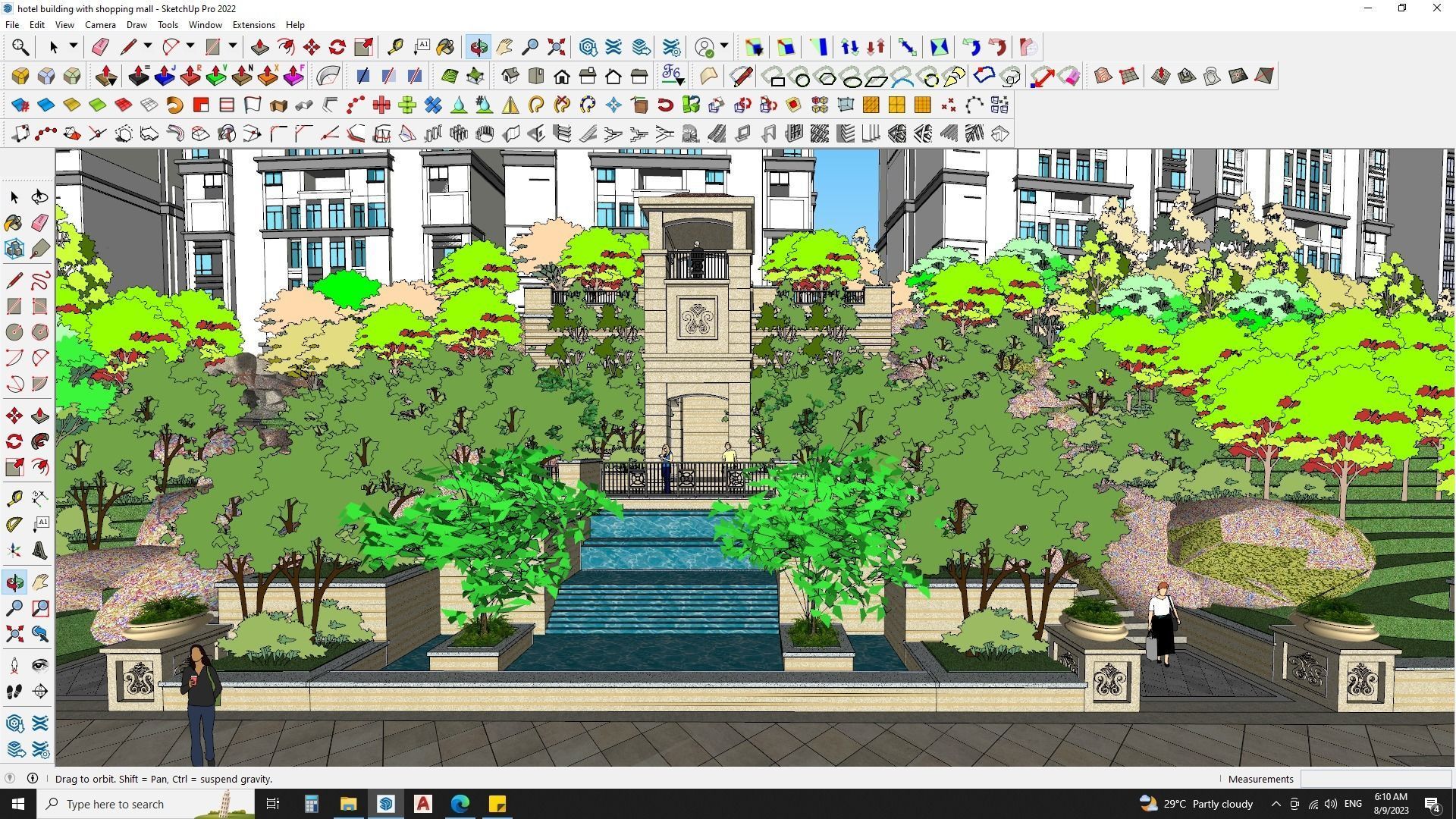 HOTEL SKETCHUP MODEL APARTMENTS CITY 3D model_21