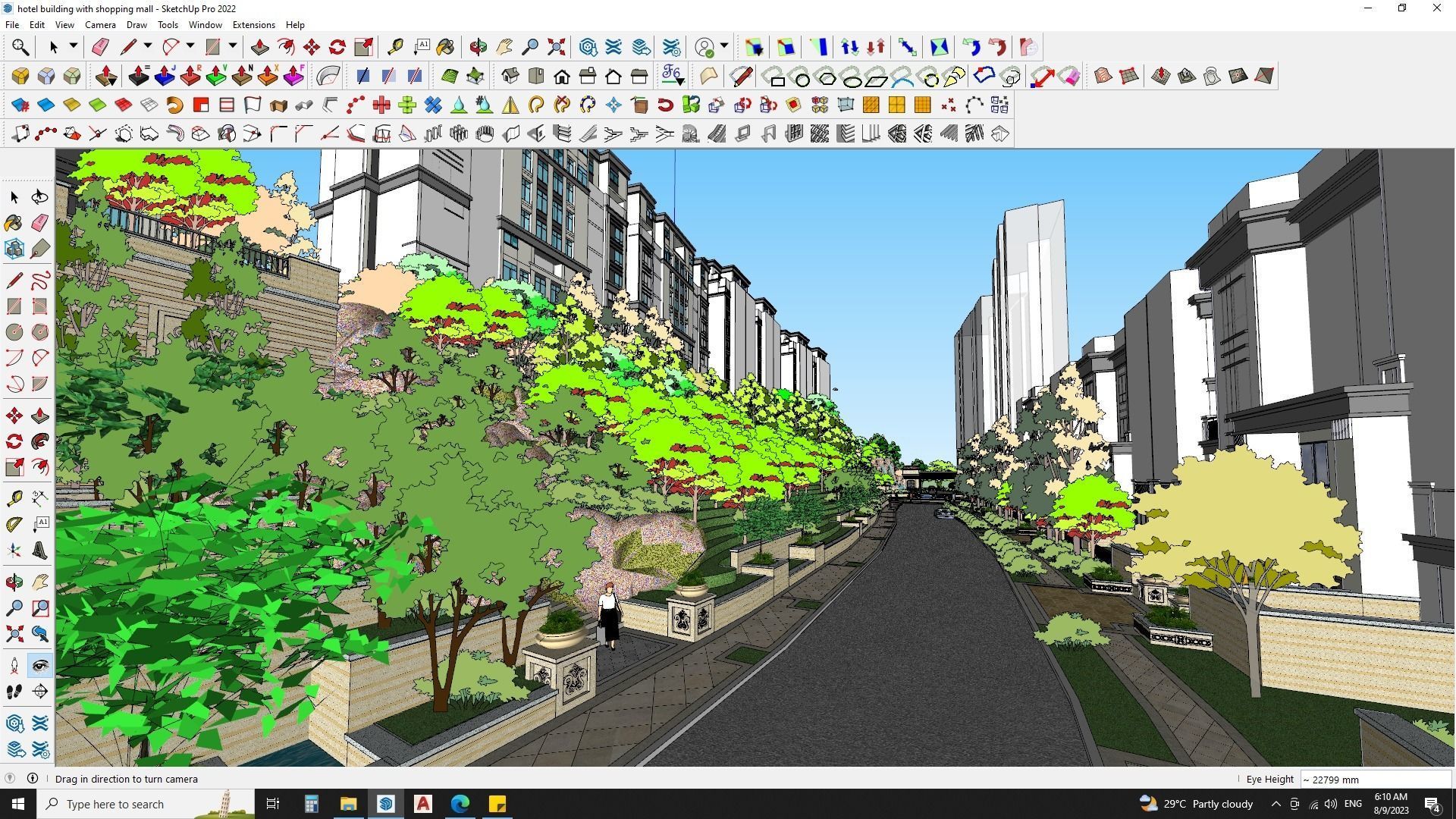 HOTEL SKETCHUP MODEL APARTMENTS CITY 3D model_22