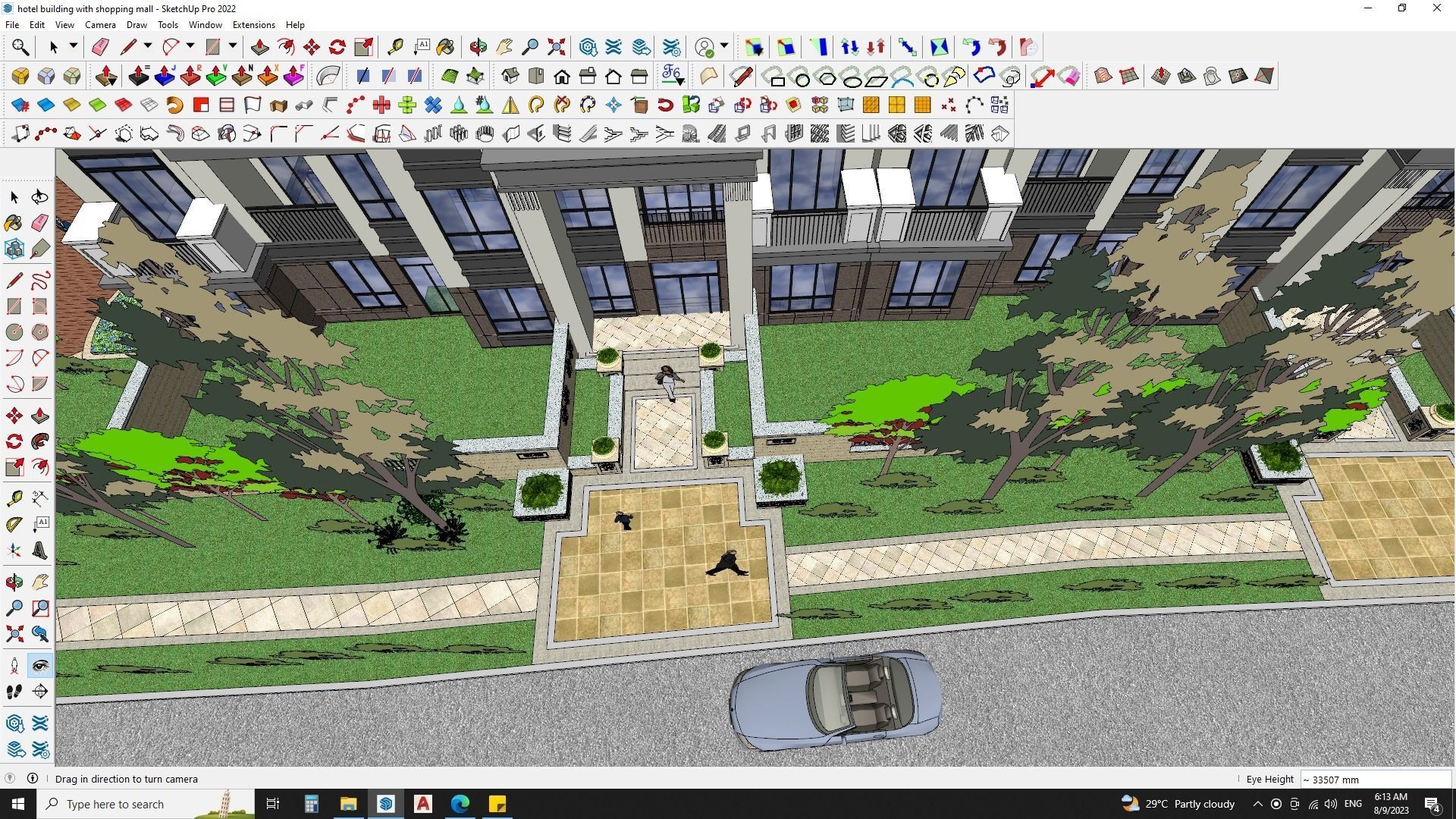 HOTEL SKETCHUP MODEL APARTMENTS CITY 3D model_7