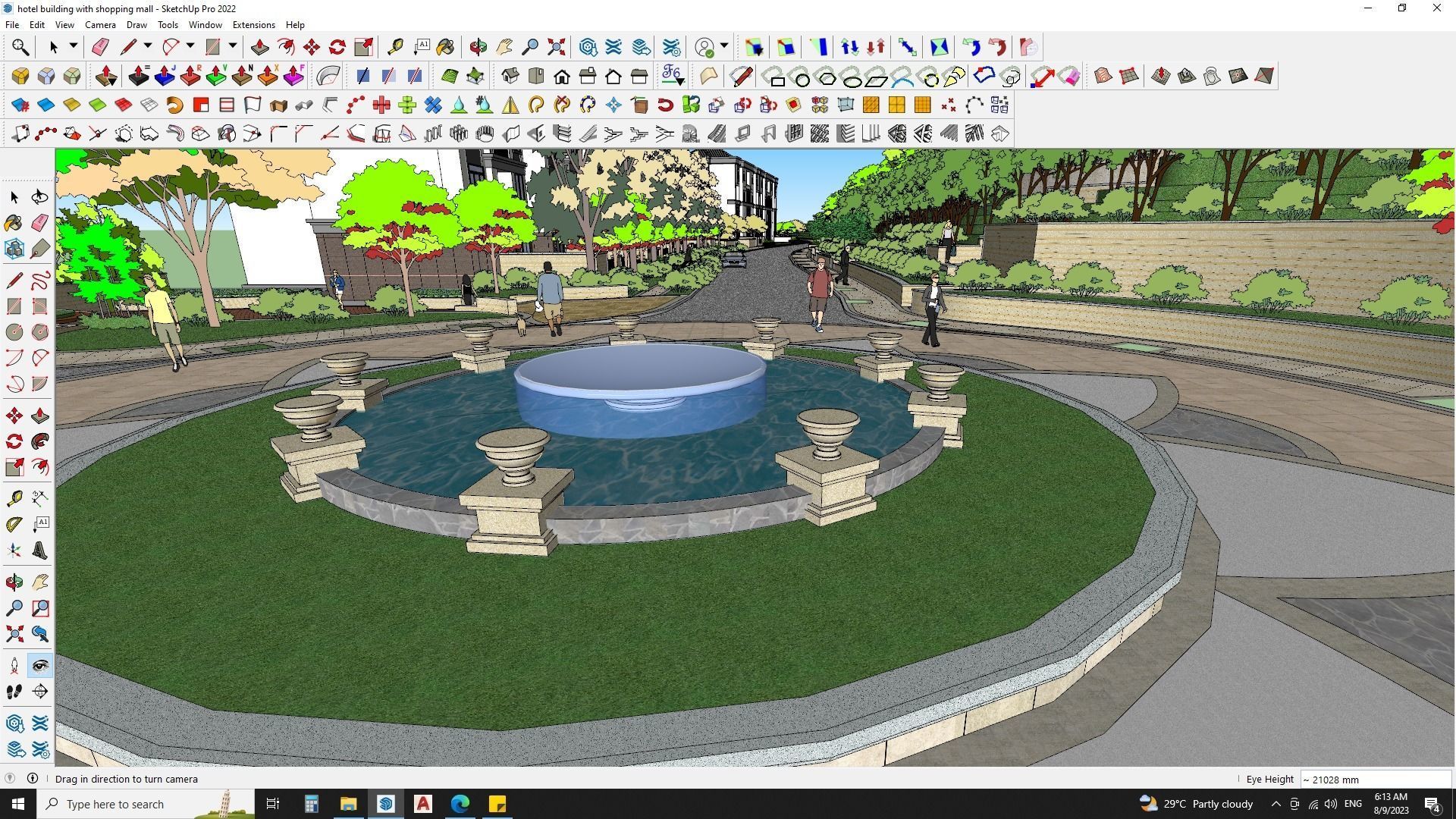 HOTEL SKETCHUP MODEL APARTMENTS CITY 3D model_5