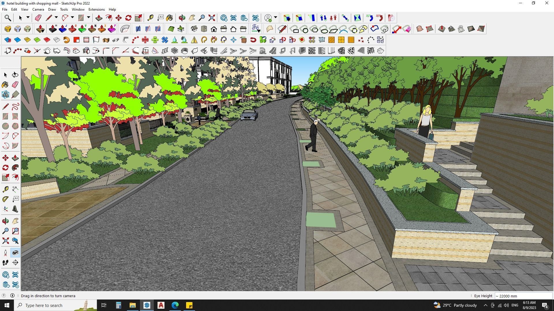HOTEL SKETCHUP MODEL APARTMENTS CITY 3D model_6