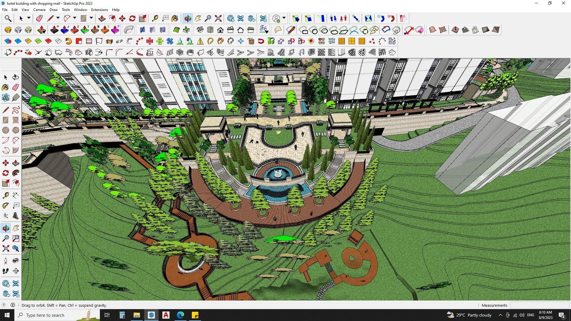 HOTEL SKETCHUP MODEL APARTMENTS CITY 3D model_11