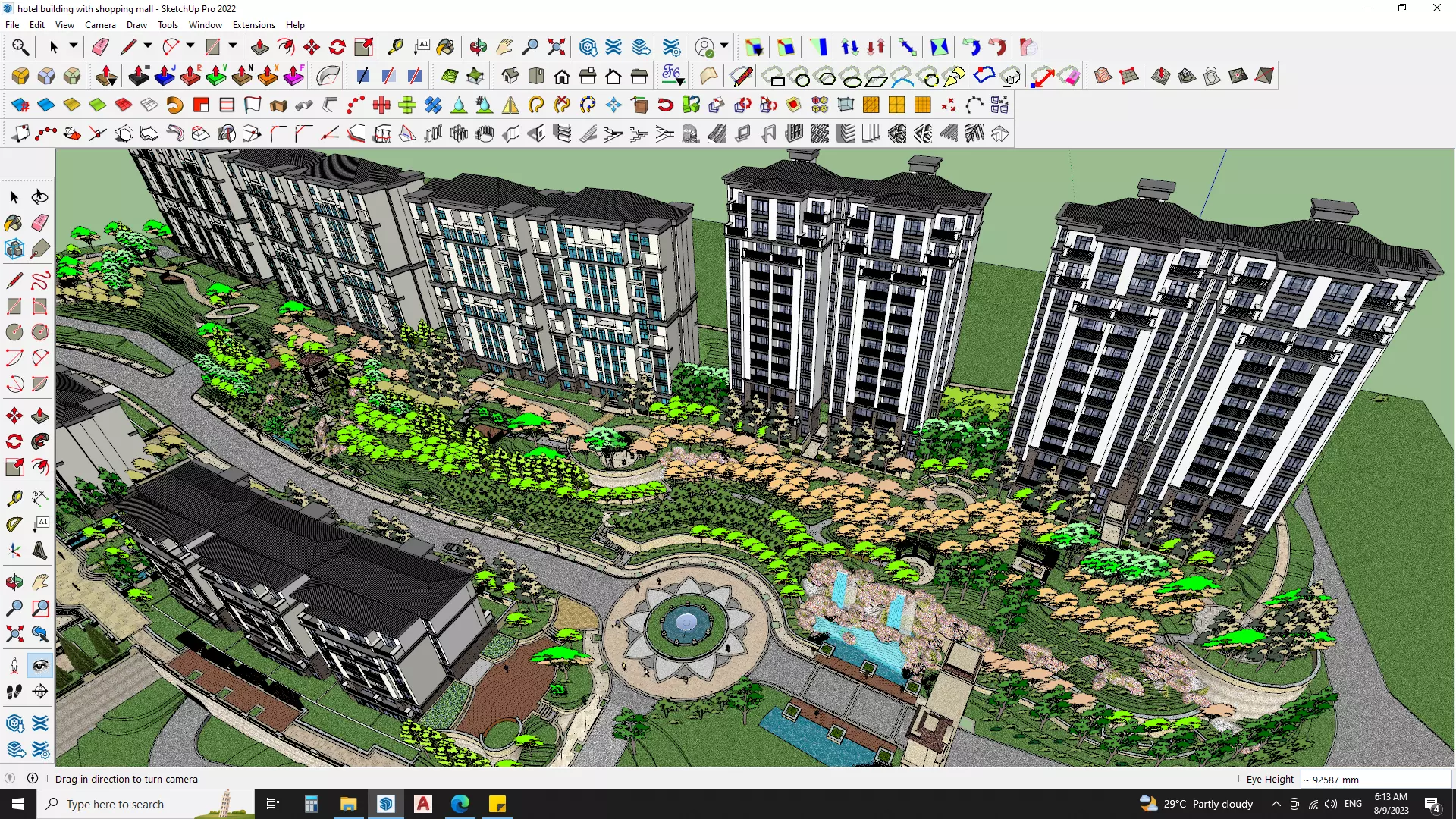 HOTEL SKETCHUP MODEL APARTMENTS CITY 3D model_0