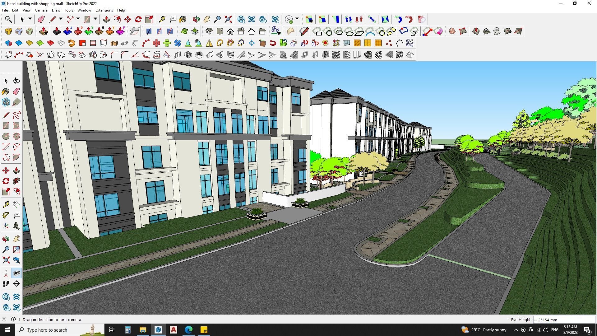 HOTEL SKETCHUP MODEL APARTMENTS CITY 3D model_10