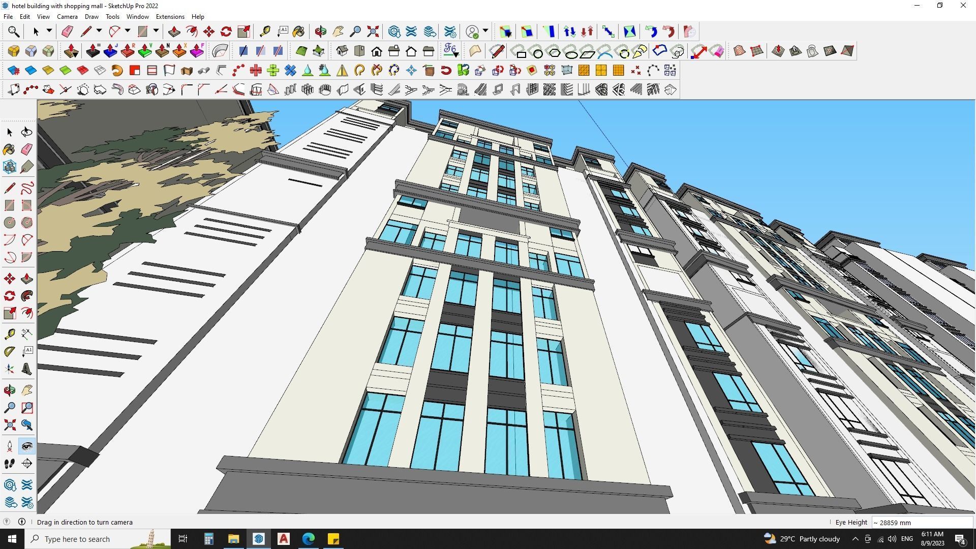 HOTEL SKETCHUP MODEL APARTMENTS CITY 3D model_24