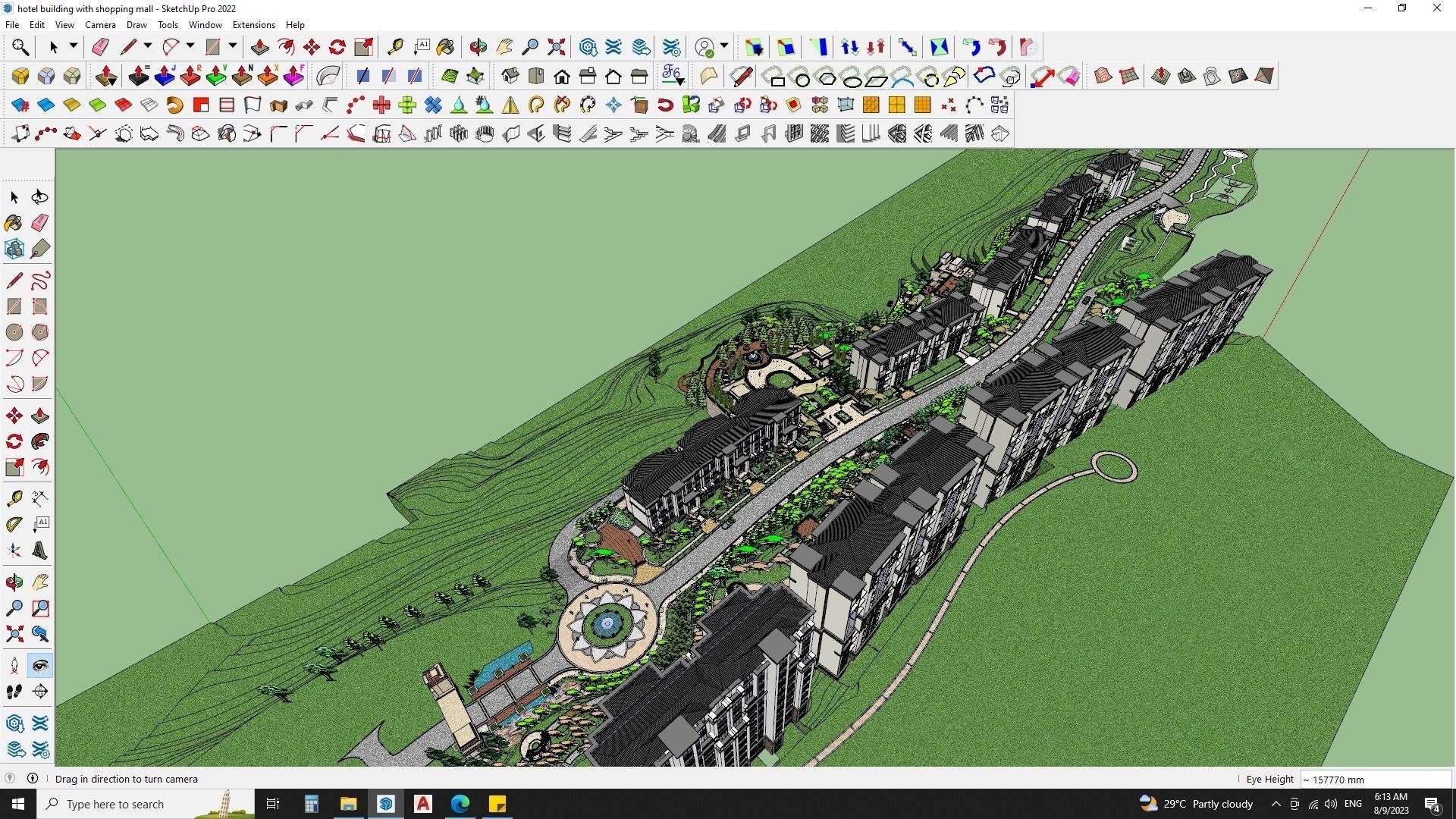 HOTEL SKETCHUP MODEL APARTMENTS CITY 3D model_4