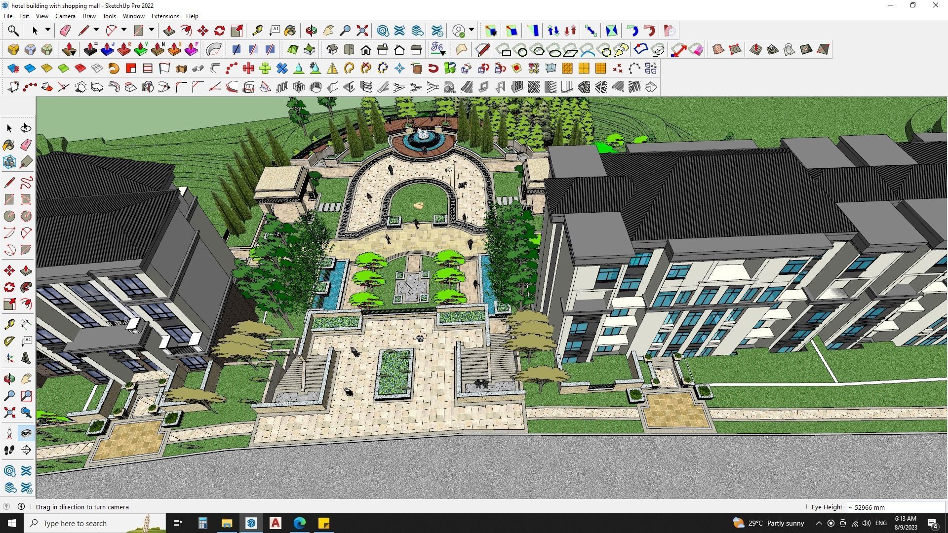 HOTEL SKETCHUP MODEL APARTMENTS CITY 3D model_8
