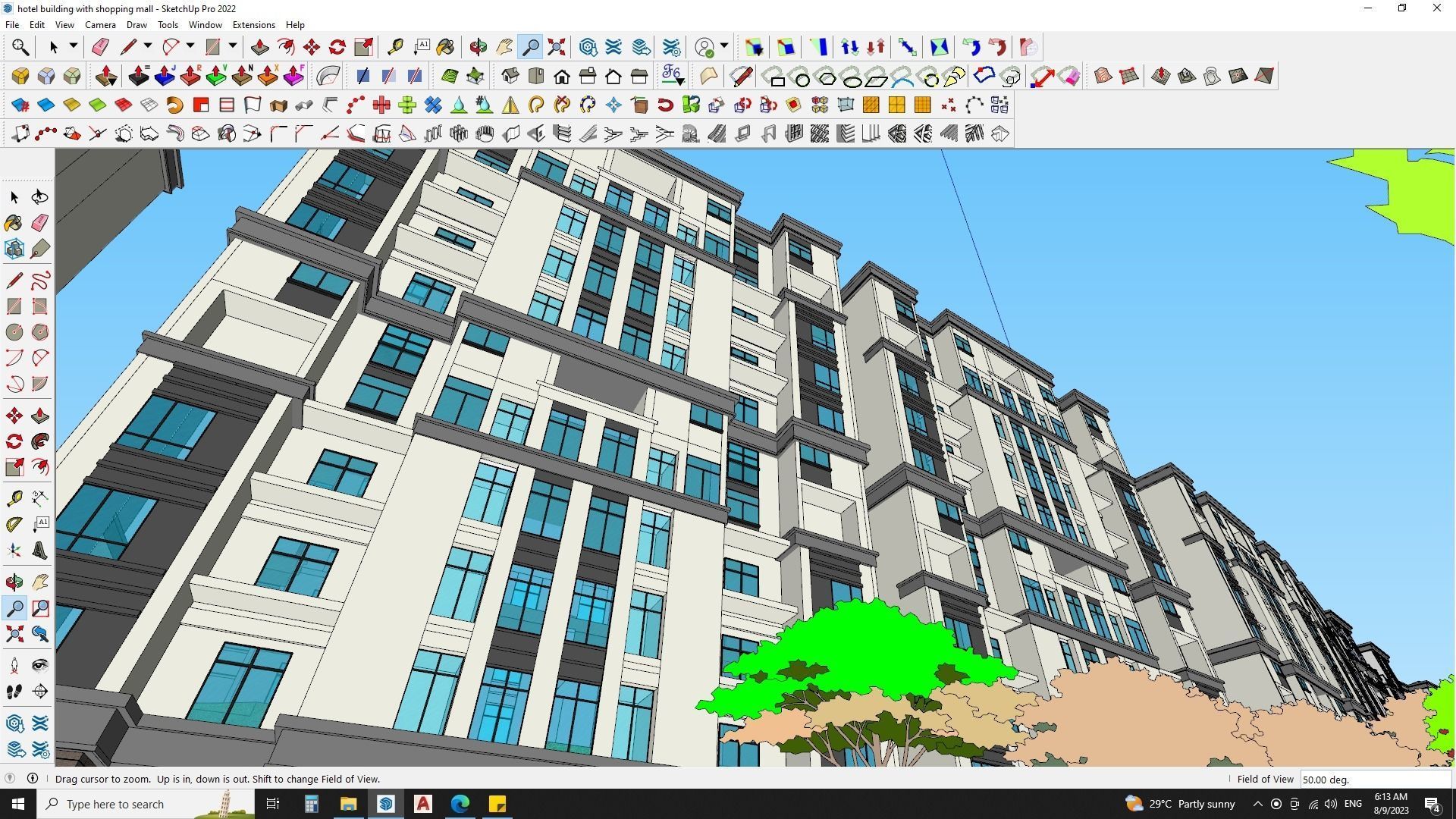 HOTEL SKETCHUP MODEL APARTMENTS CITY 3D model_13