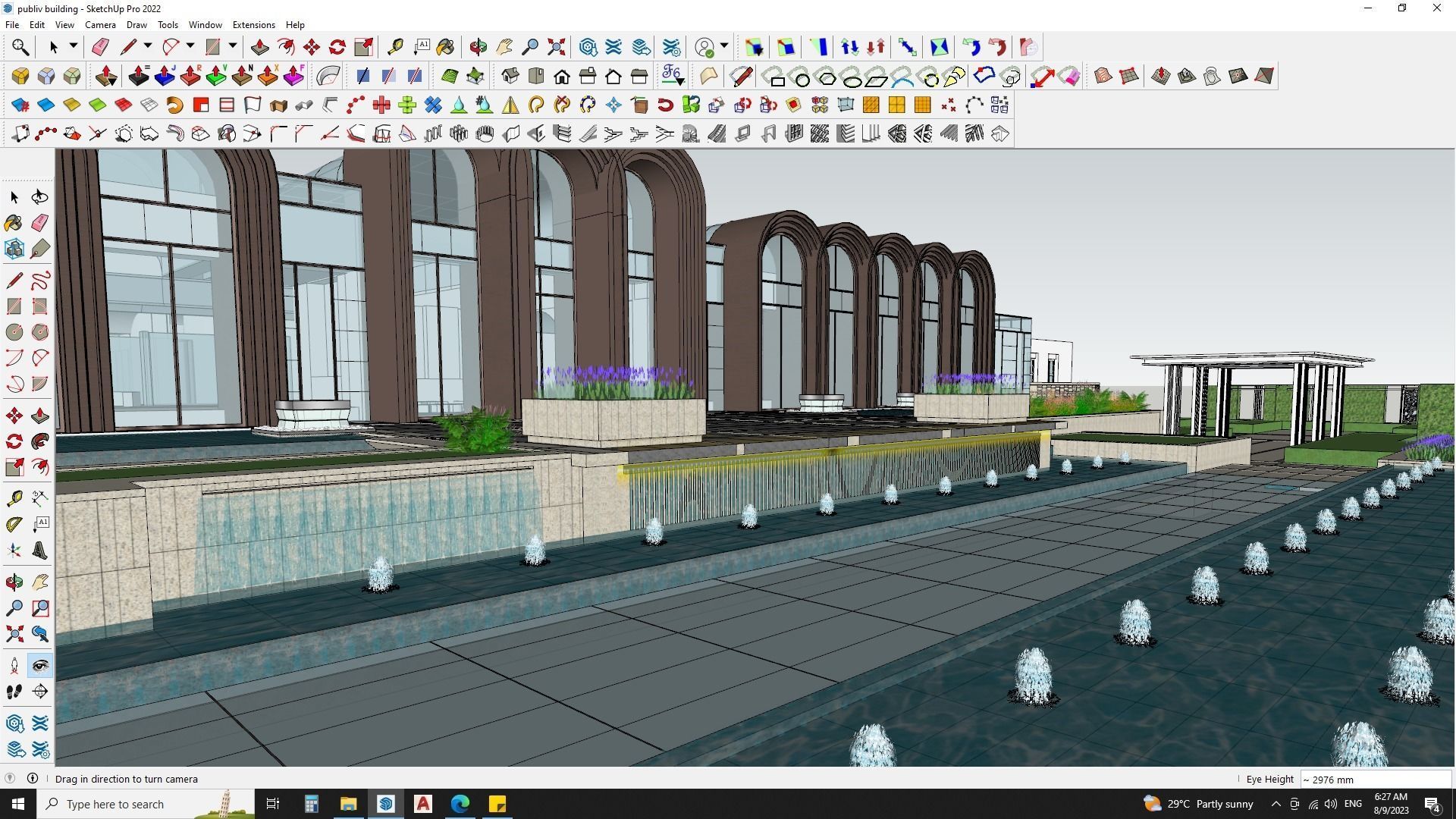 3D architecture model of university library building 3D model_9
