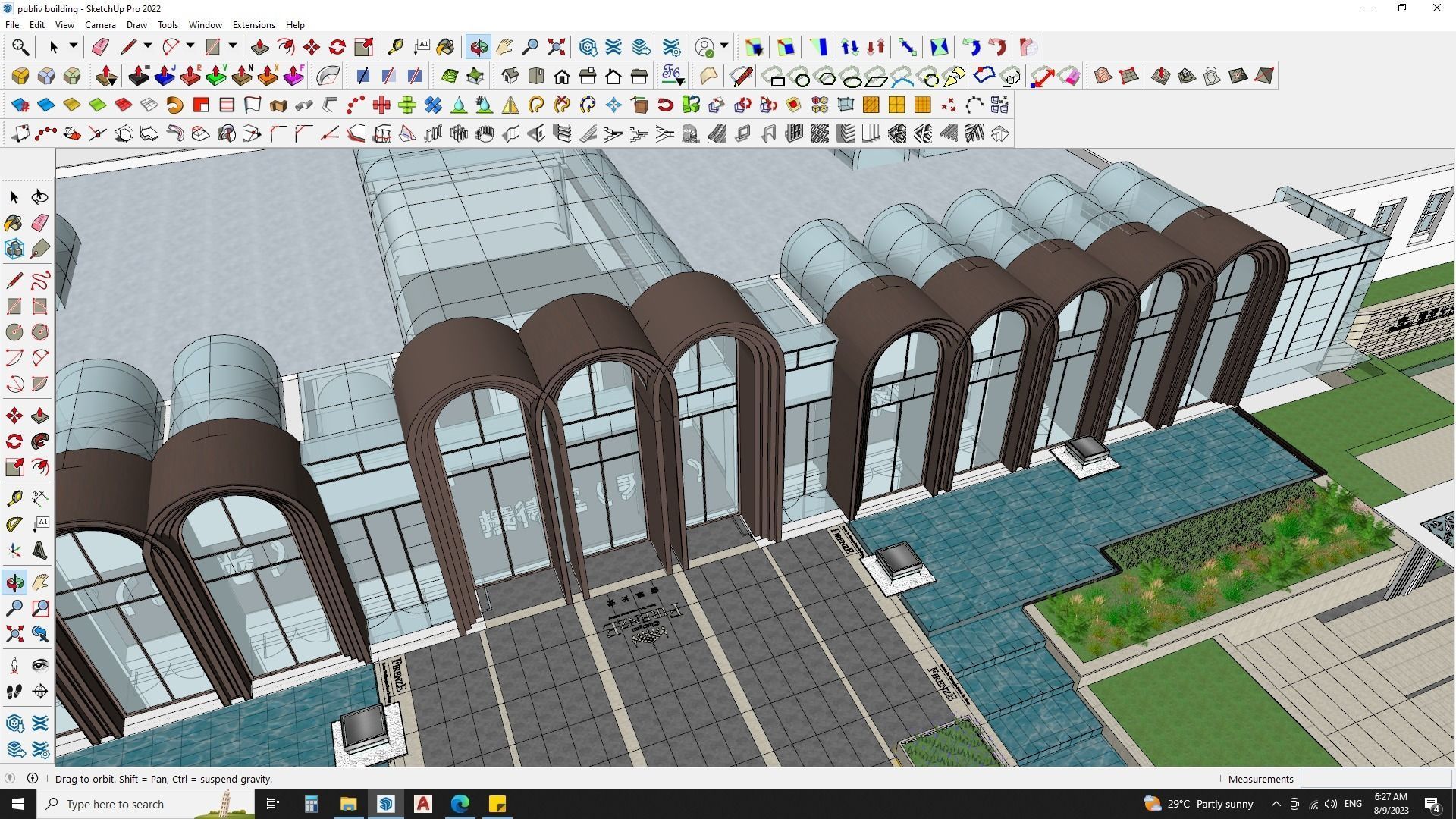 3D architecture model of university library building 3D model_15