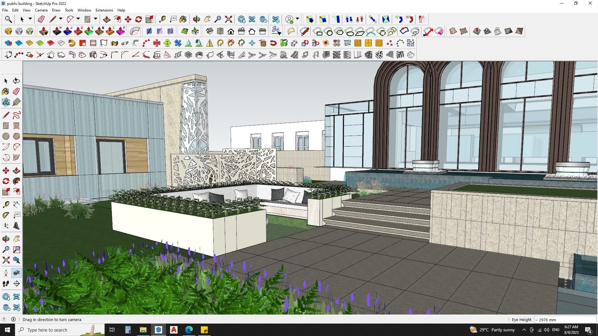 3D architecture model of university library building 3D model_7