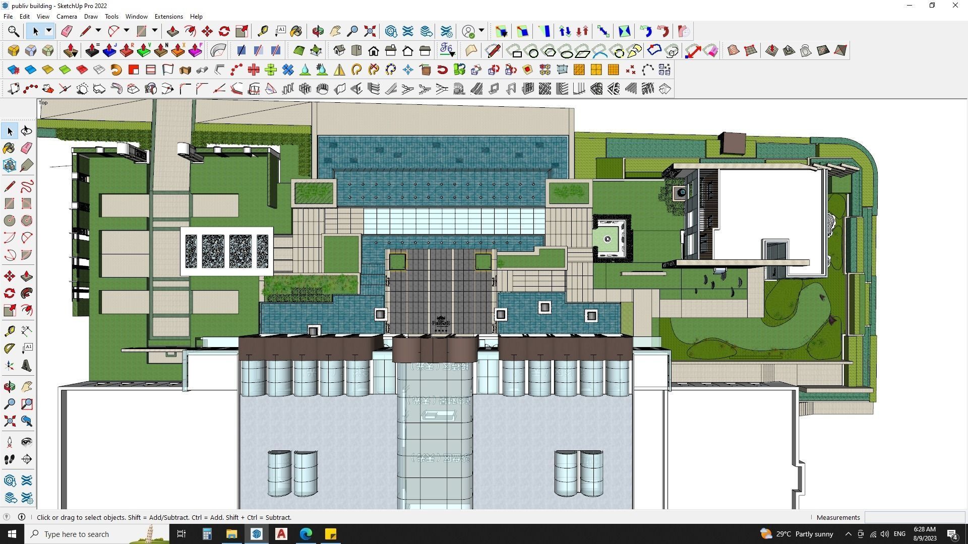 3D architecture model of university library building 3D model_10