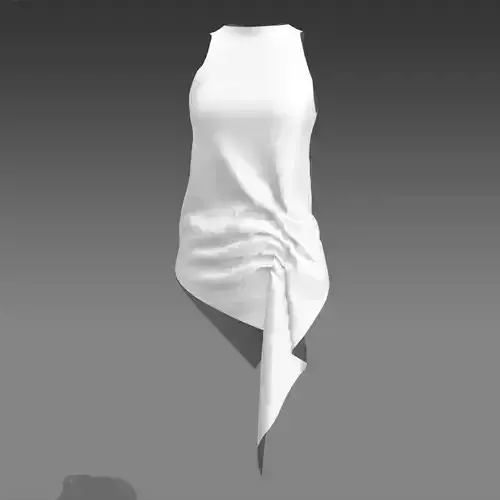 Blouse asymetric  circle neckine