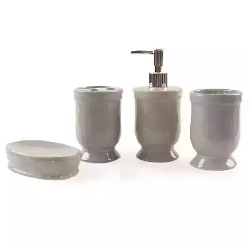 Leudbald Ceramic Bathroom Accessory Set