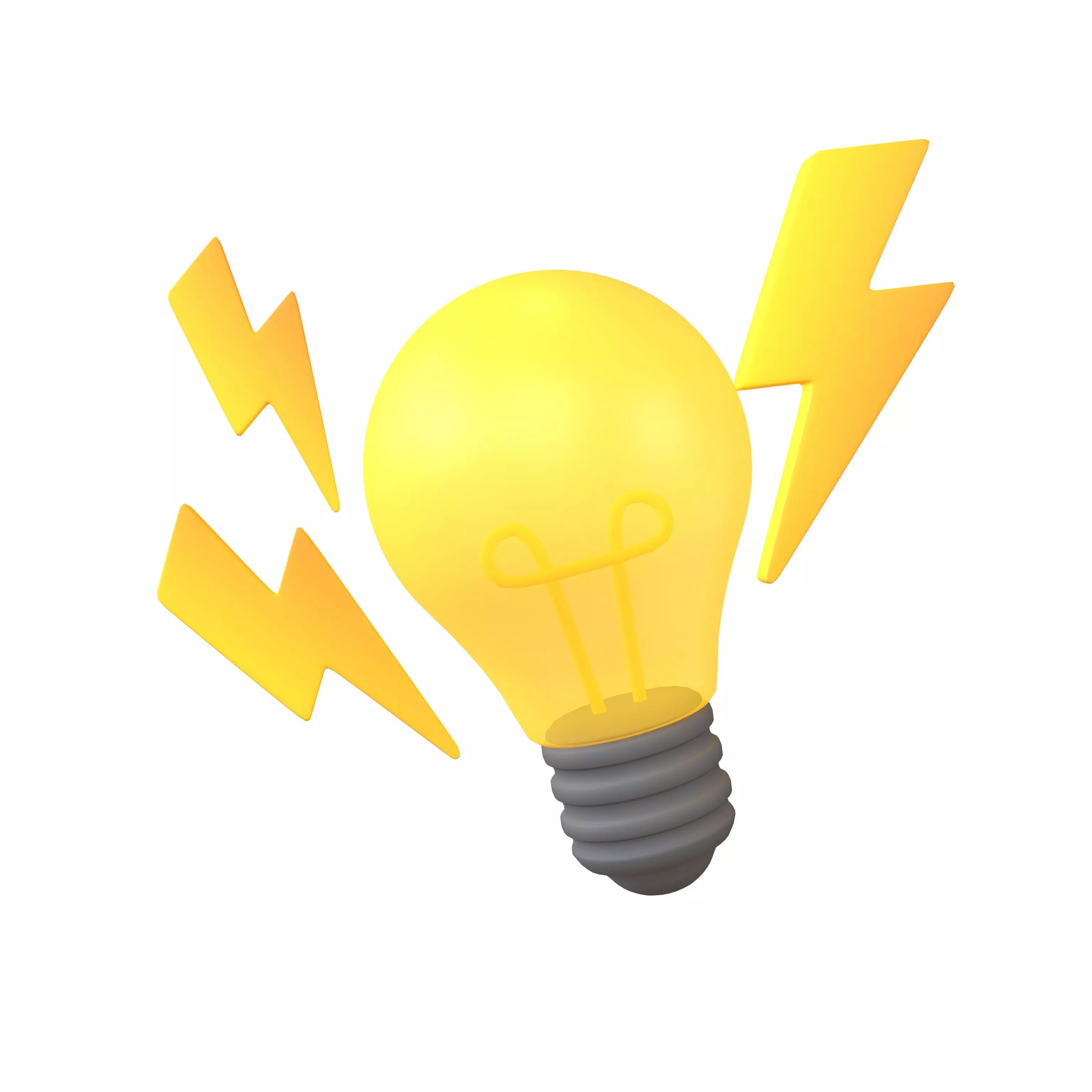 Electricity Icon v1 006 Low-poly 3D model_0