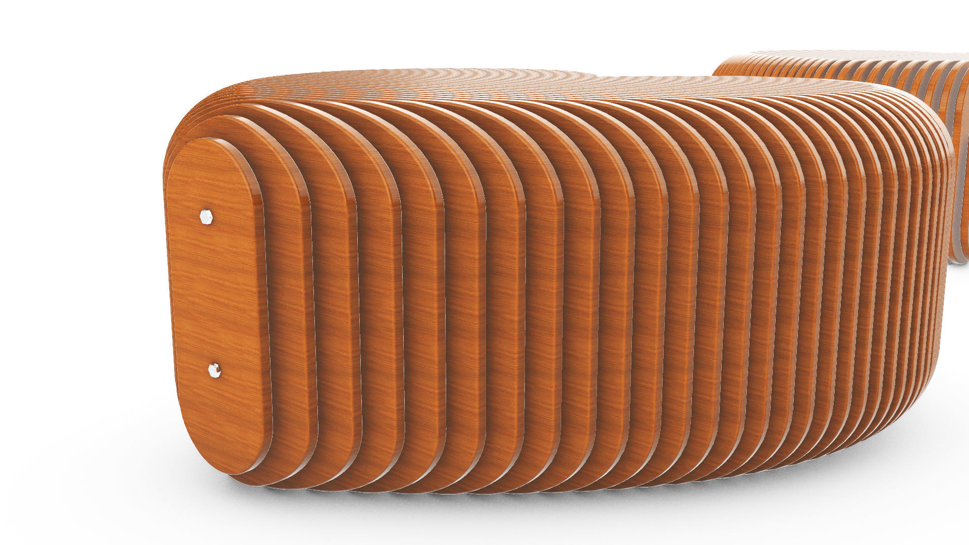 Parametric Heart bench 3D model_8