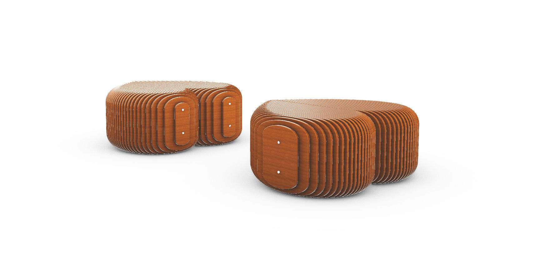 Parametric Heart bench 3D model_2