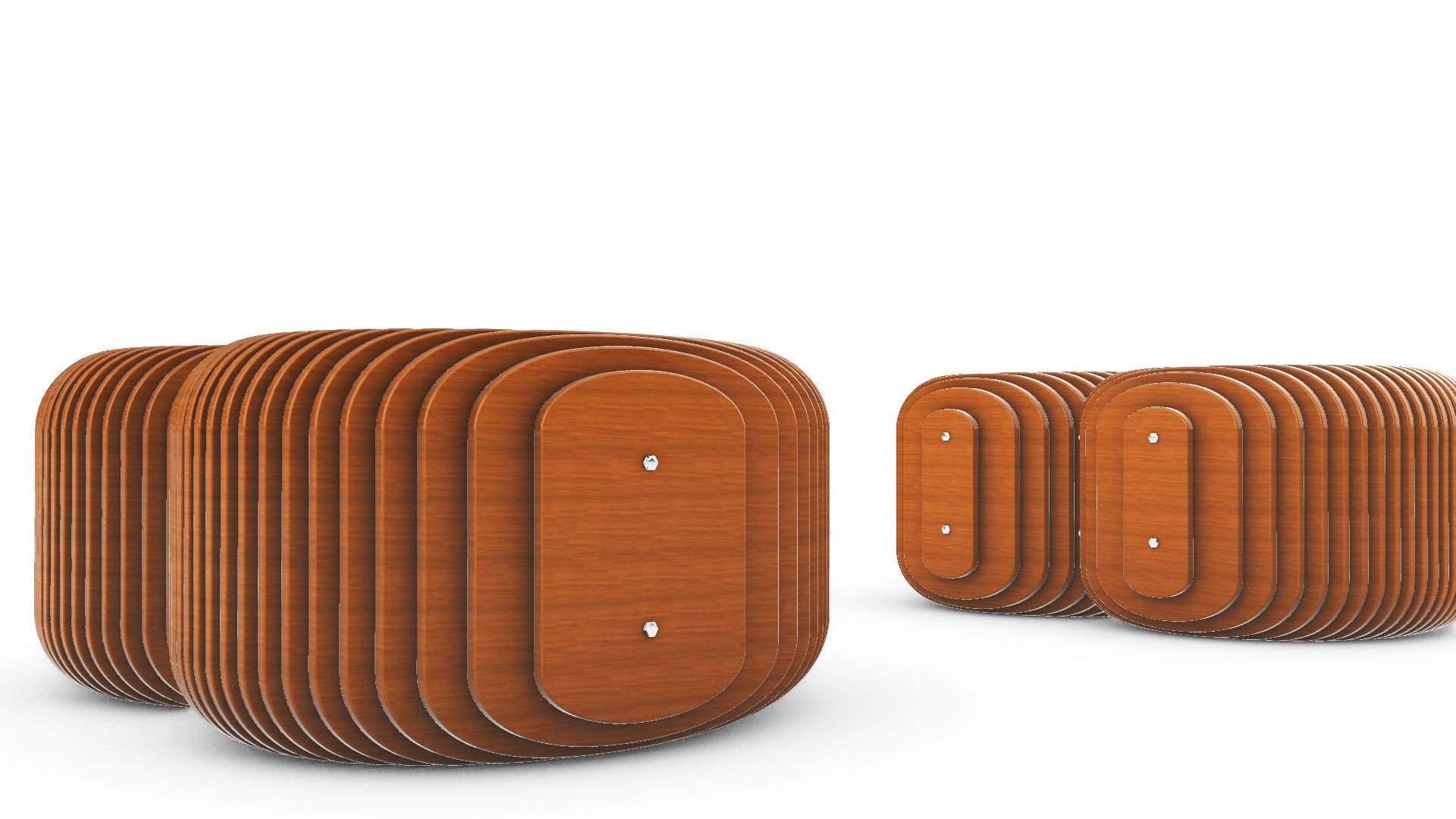 Parametric Heart bench 3D model_3