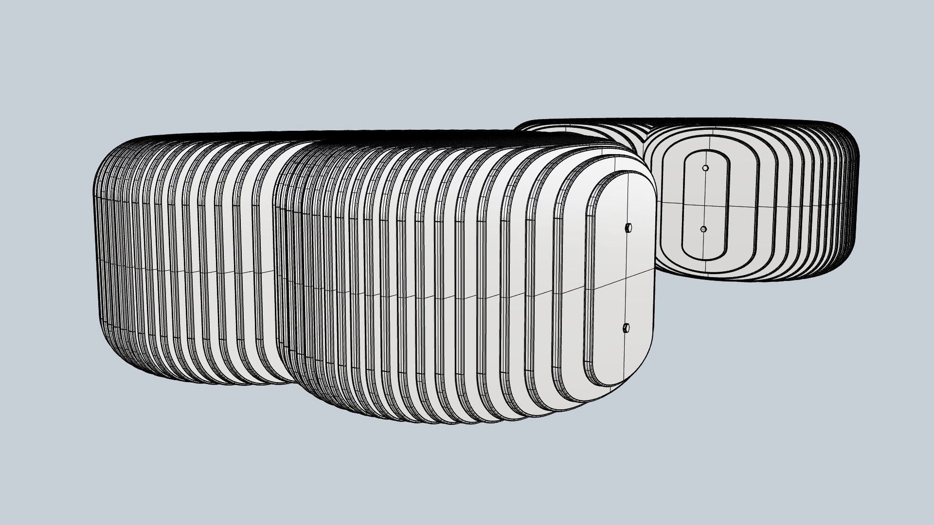 Parametric Heart bench 3D model_11