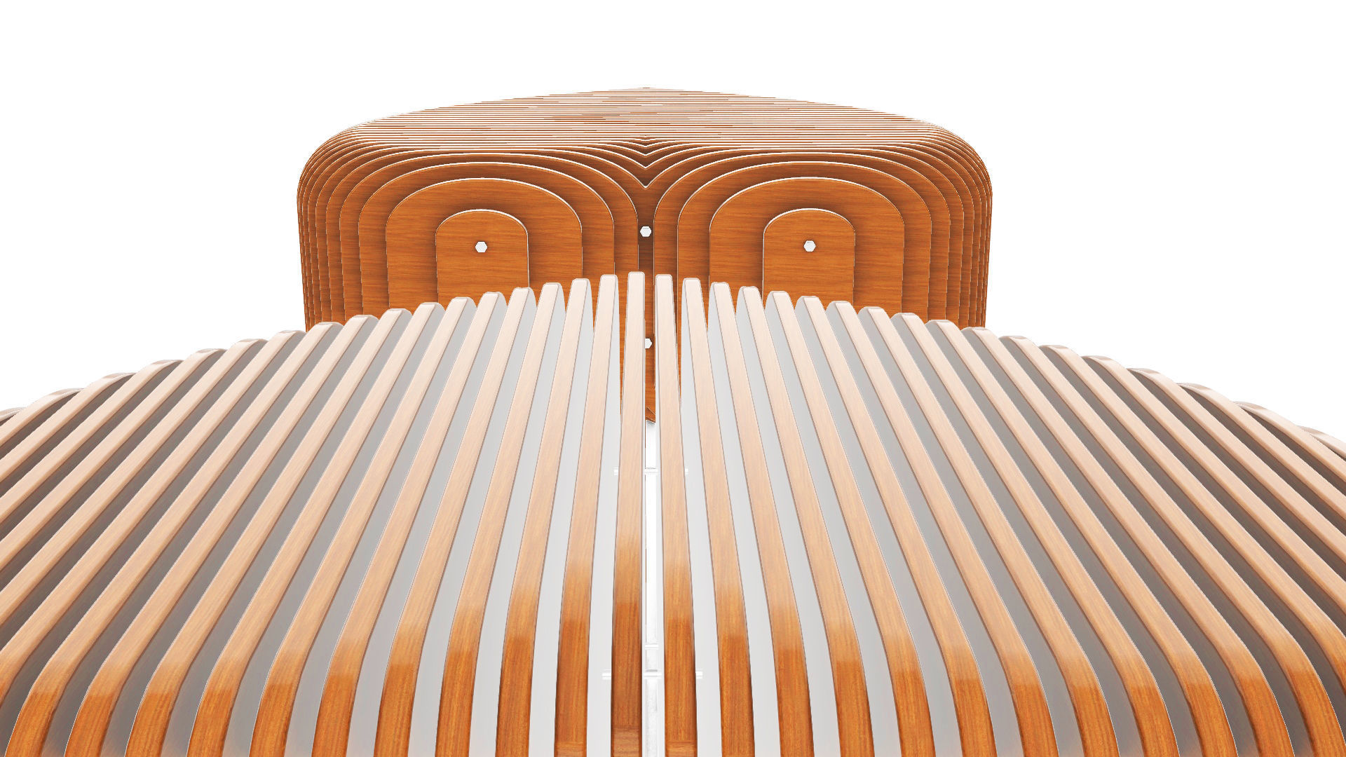 Parametric Heart bench 3D model_5