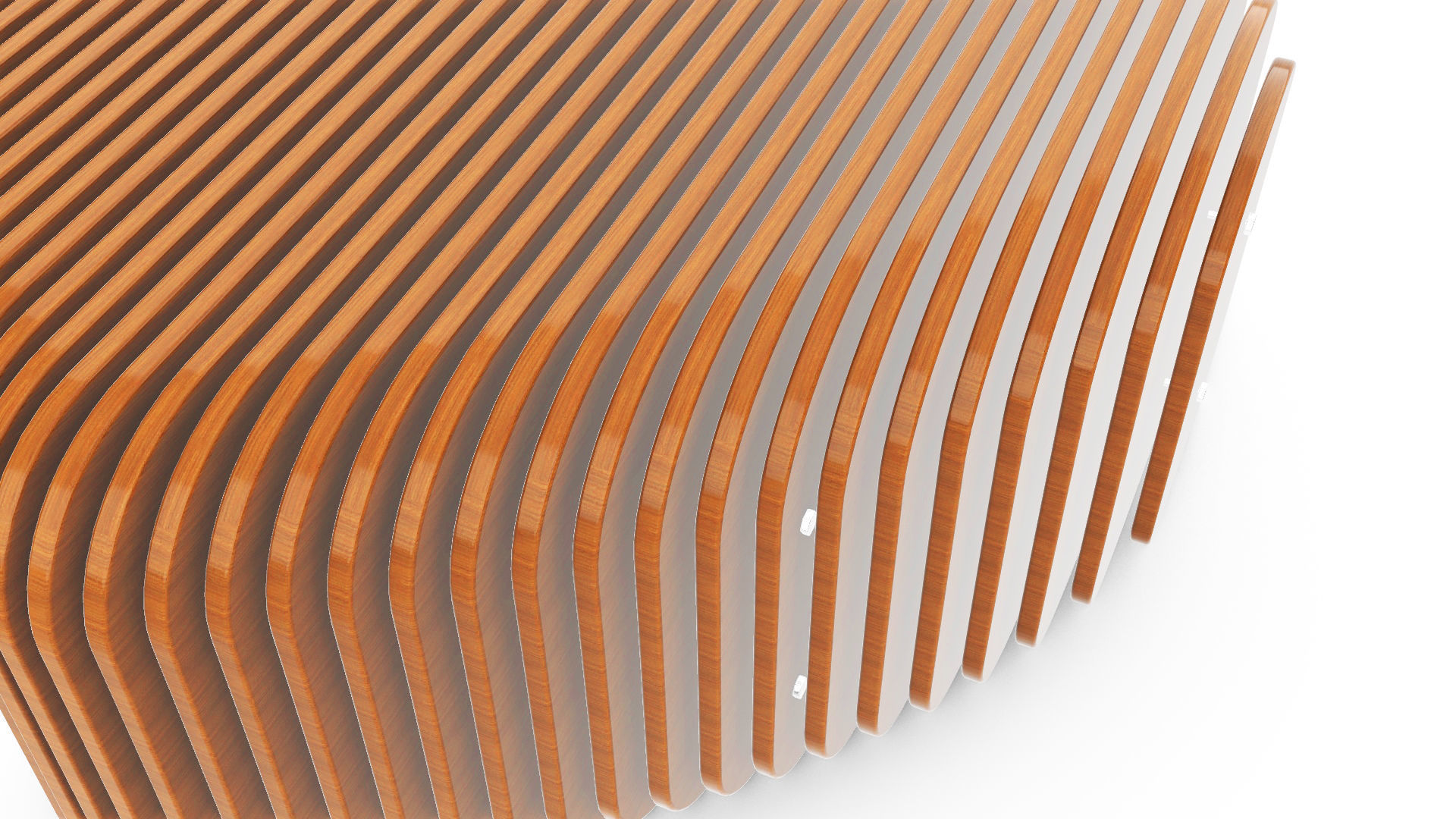 Parametric Heart bench 3D model_10