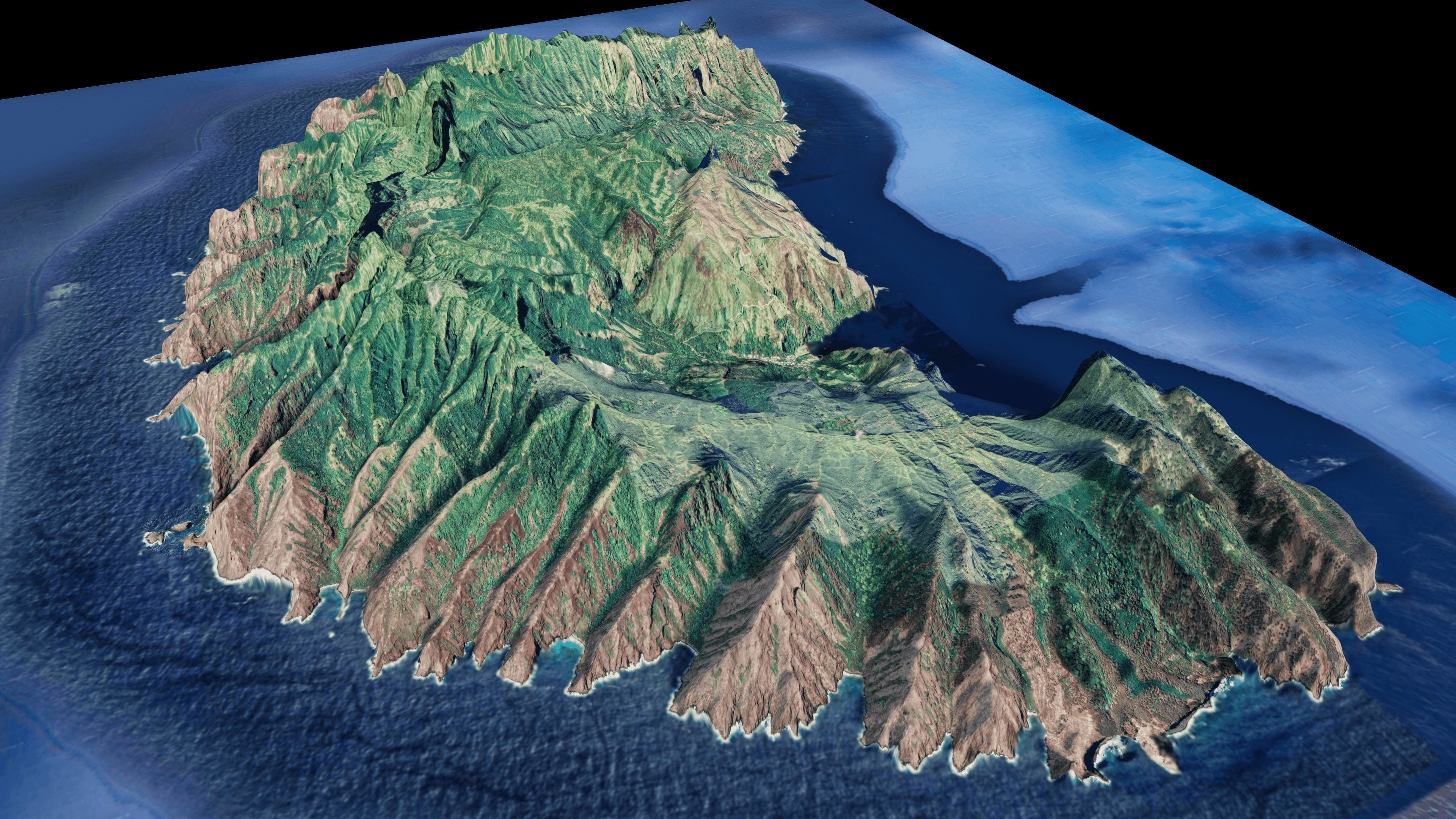 Fatu Hiva island 3d model terrain 3D model_11