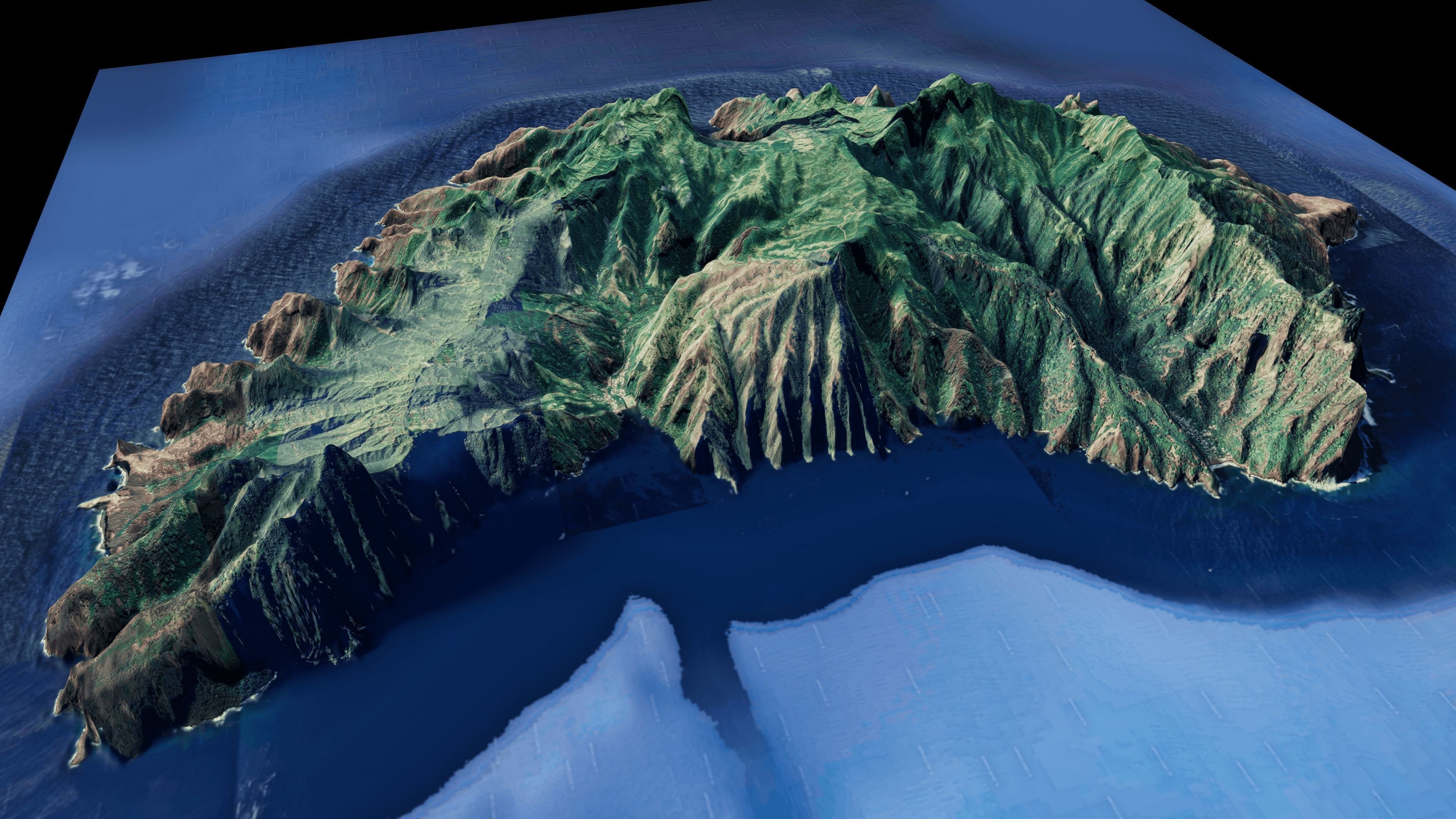Fatu Hiva island 3d model terrain 3D model_6