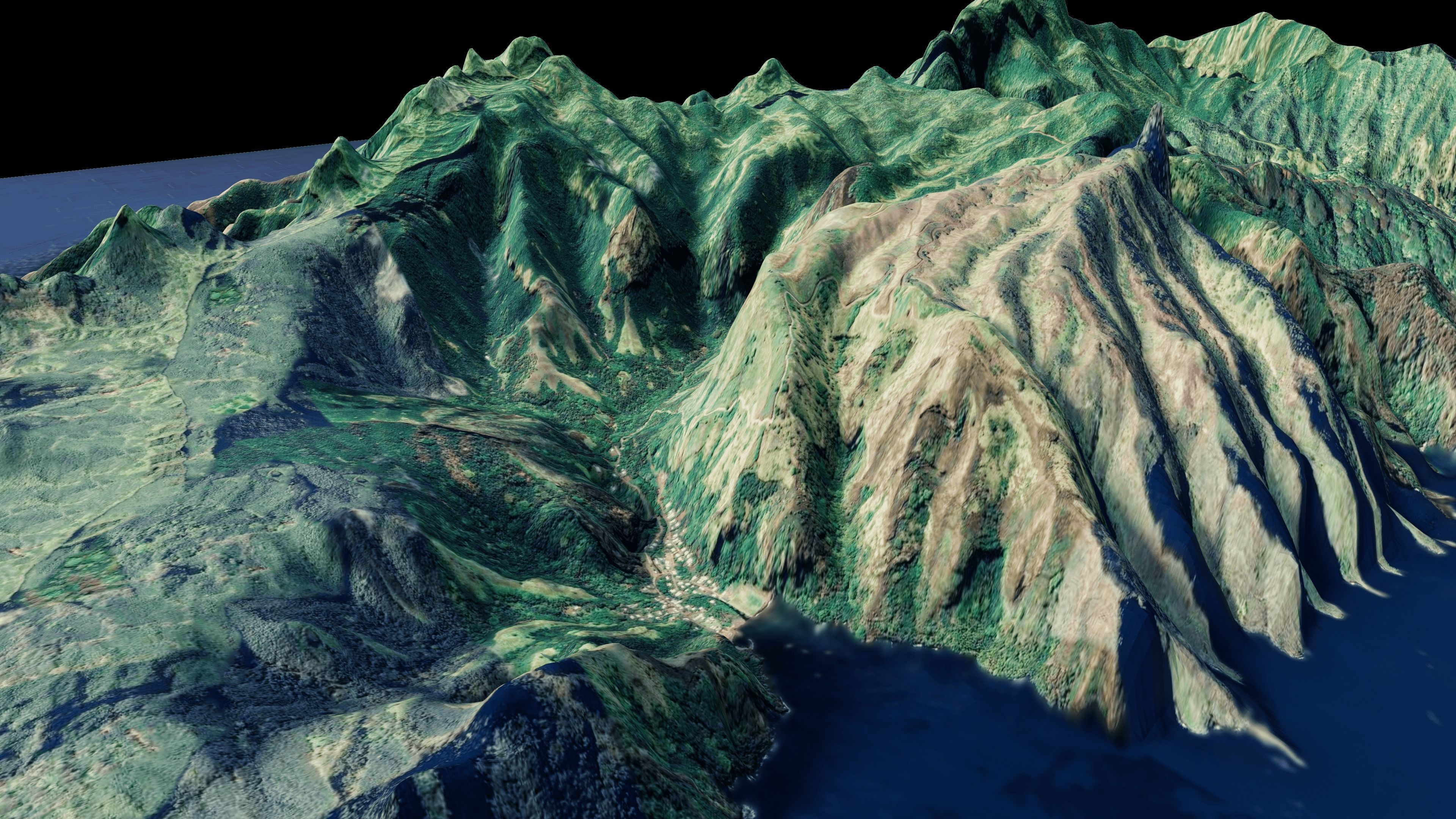 Fatu Hiva island 3d model terrain 3D model_5