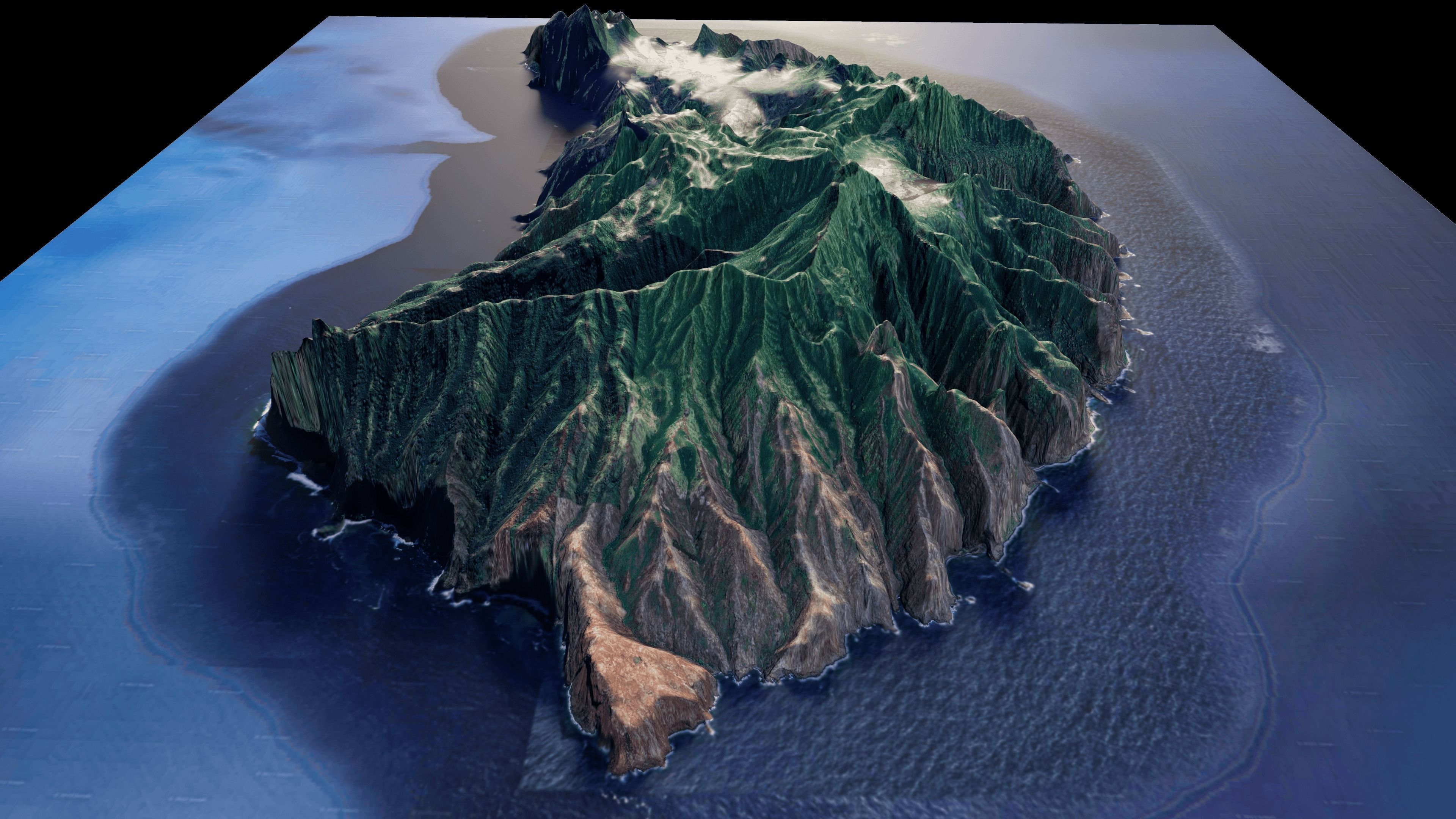 Fatu Hiva island 3d model terrain 3D model_9