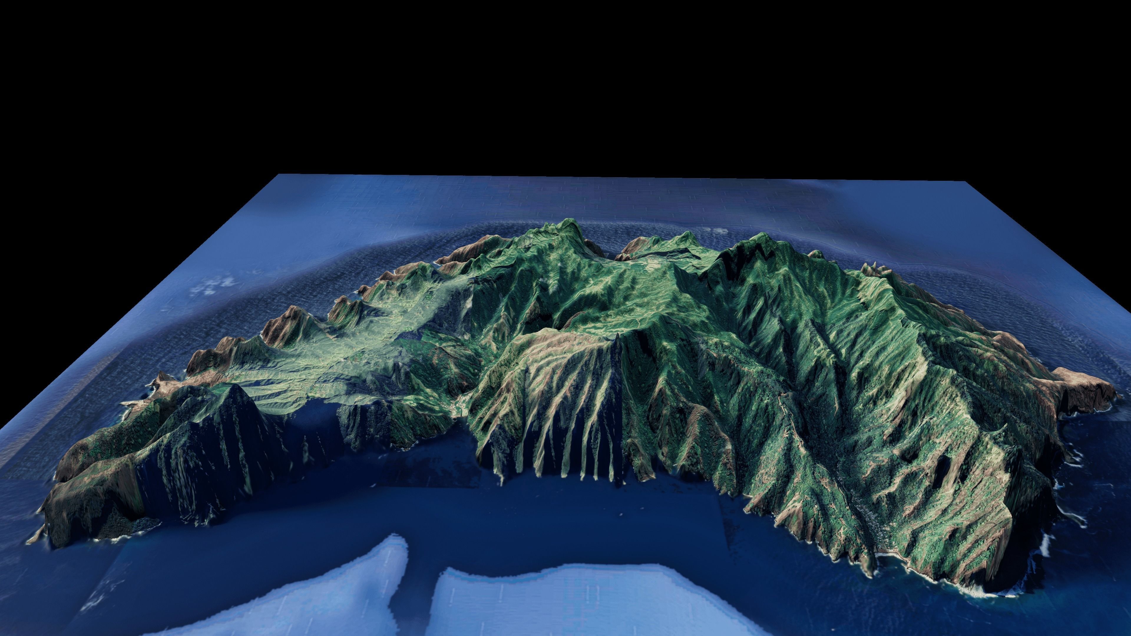 Fatu Hiva island 3d model terrain 3D model_1