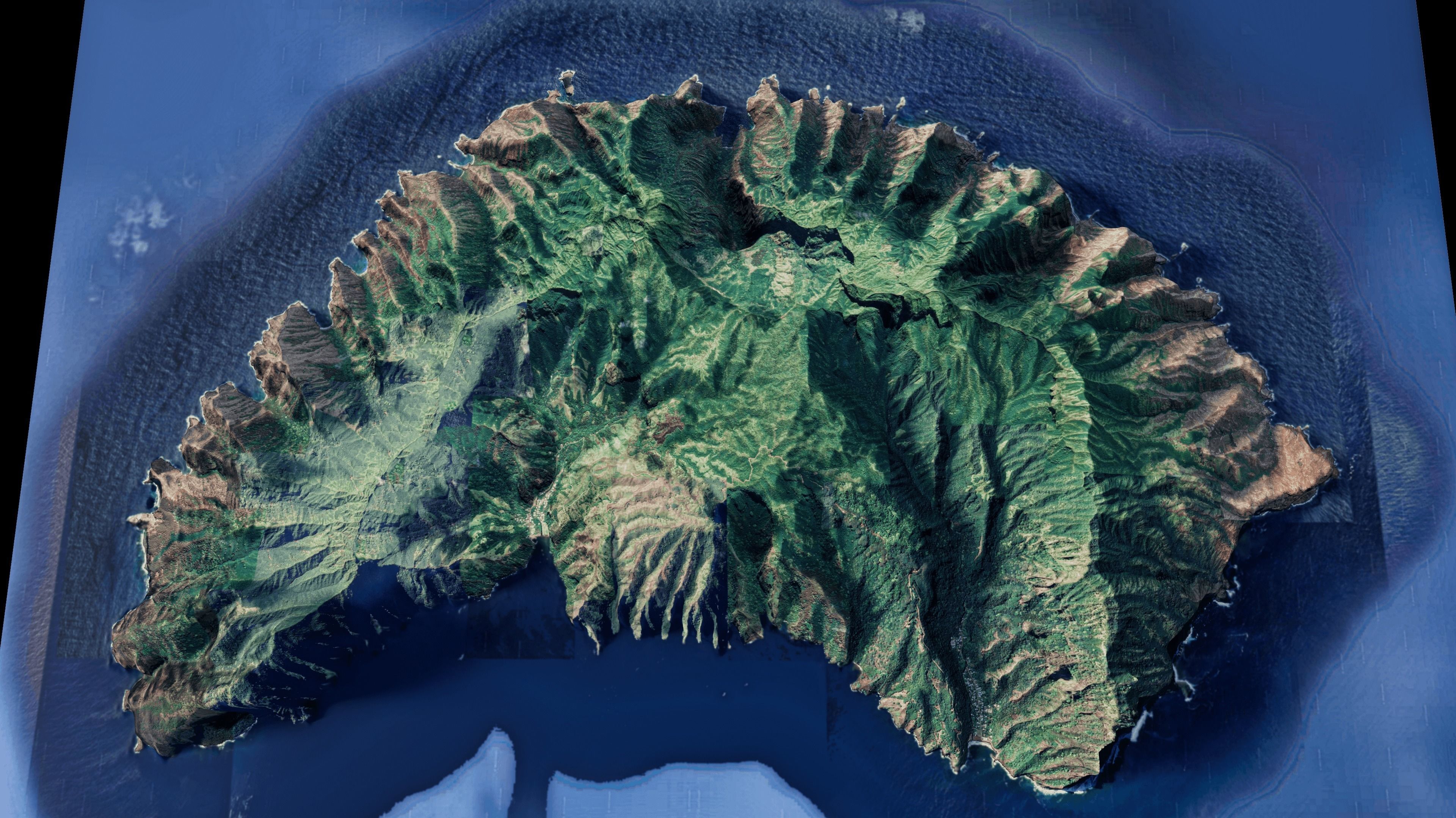 Fatu Hiva island 3d model terrain 3D model_8