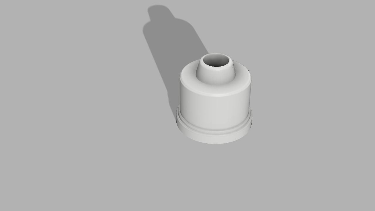 18th Century Brass Style Quill Pen Inkwell  3D print model_1