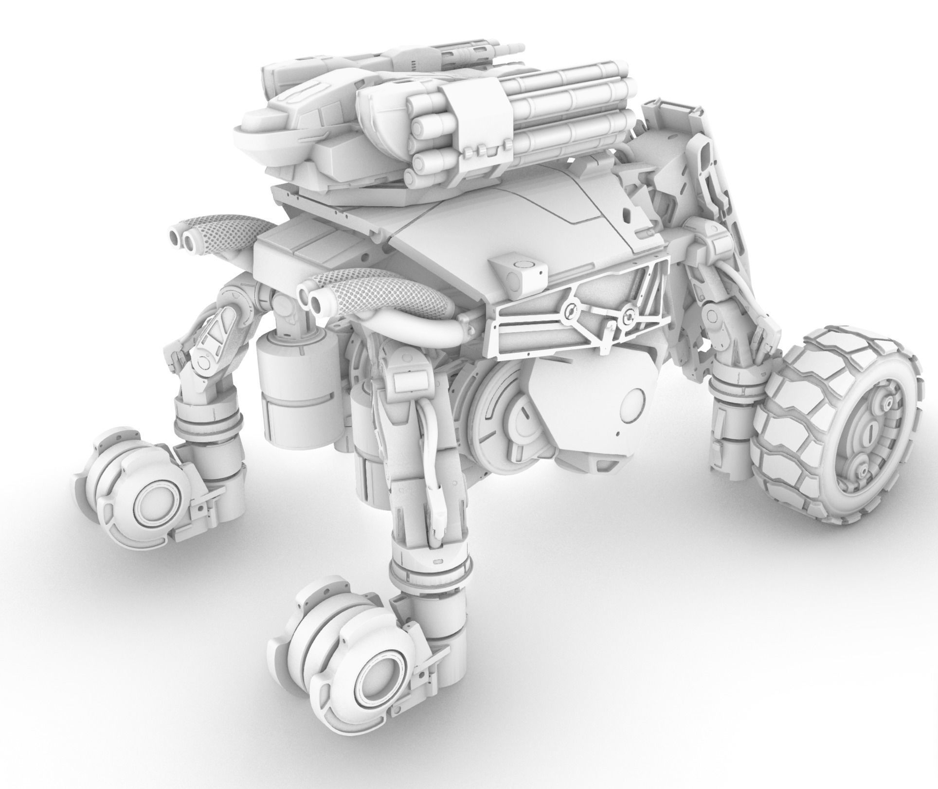 Mech robot 3D print model_2