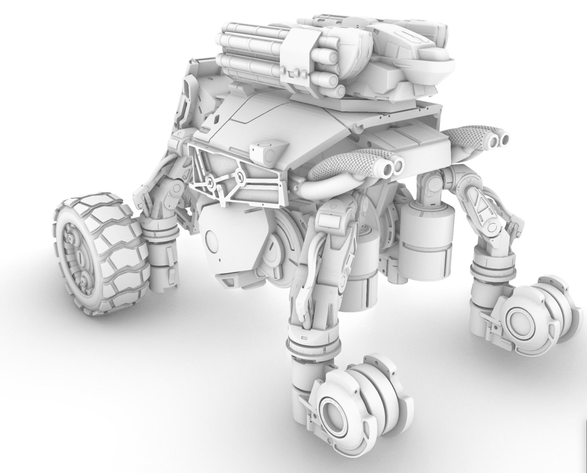 Mech robot 3D print model_1