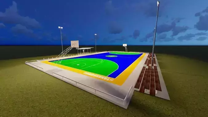 Pagatan Basketball Court 3D model