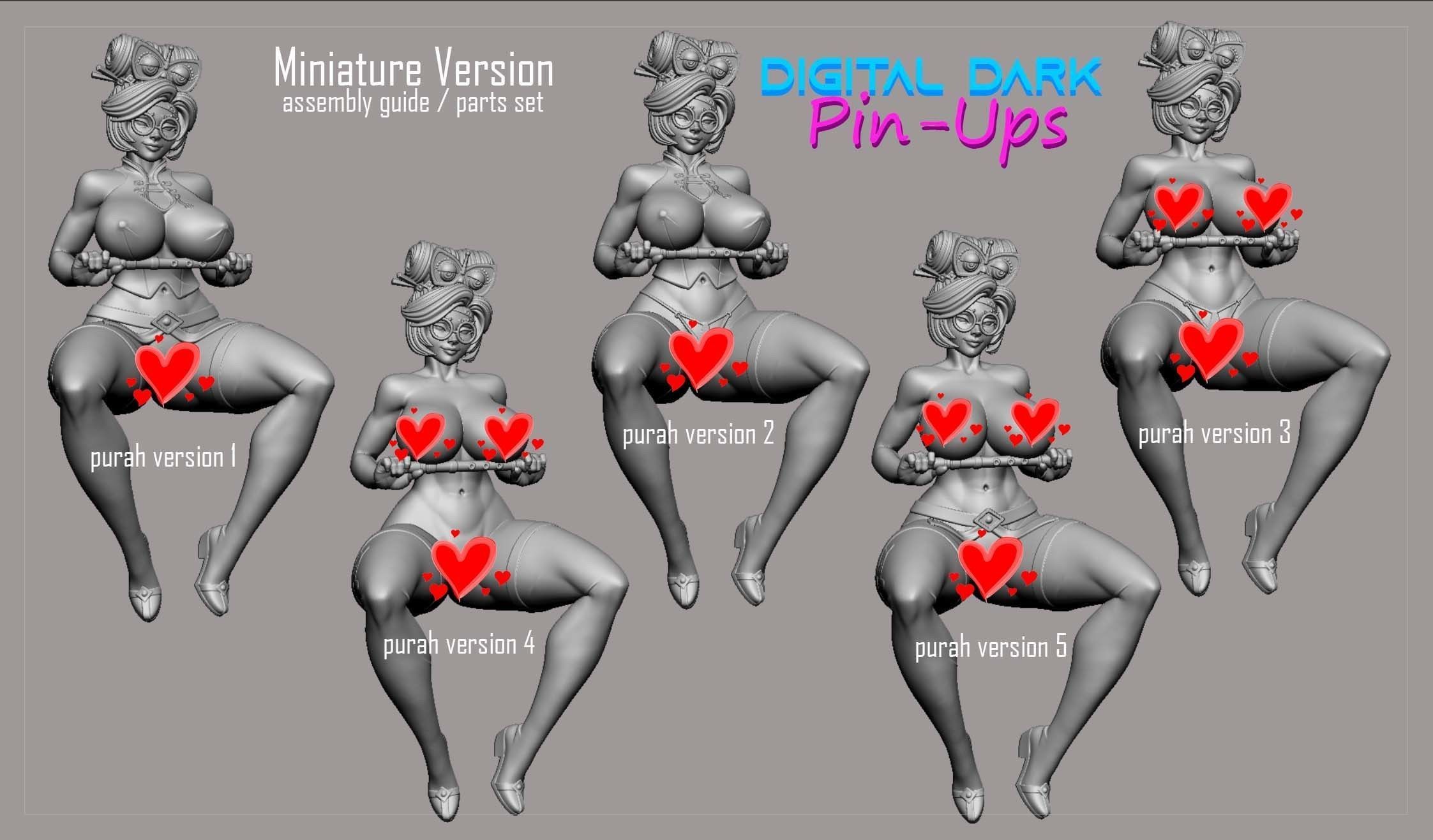 Purah from Zelda with NSFW version and Miniatures and Keychains 3D print model_14