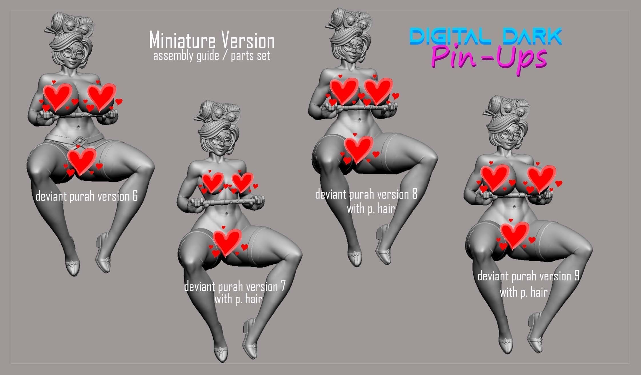 Purah from Zelda with NSFW version and Miniatures and Keychains 3D print model_16