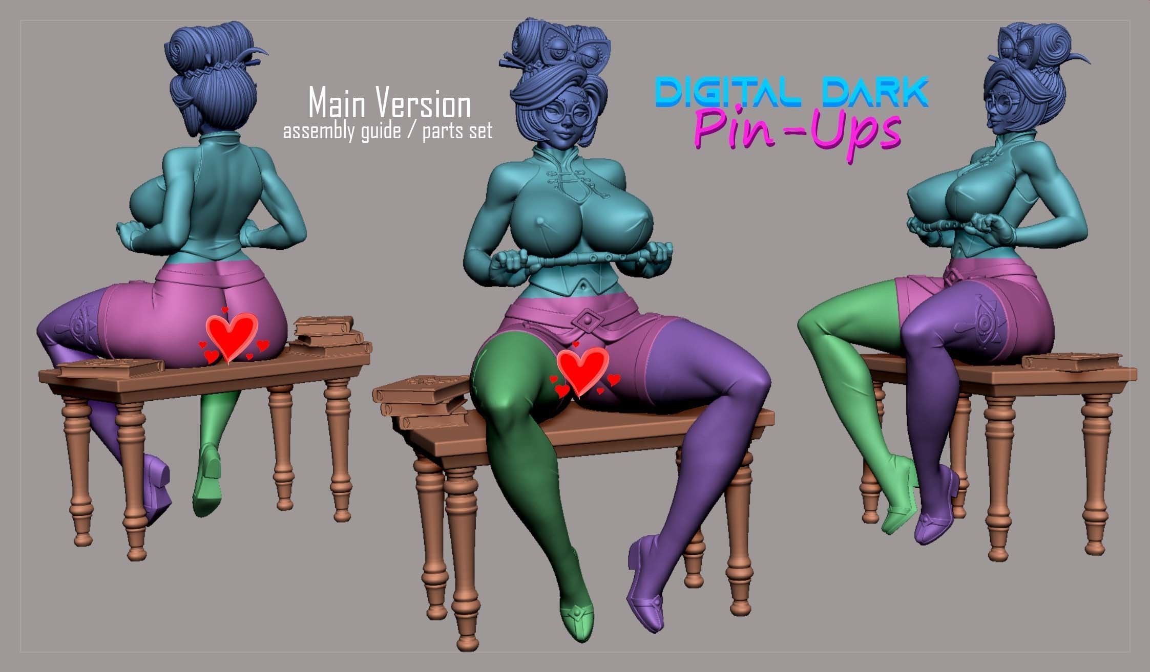 Purah from Zelda with NSFW version and Miniatures and Keychains 3D print model_12
