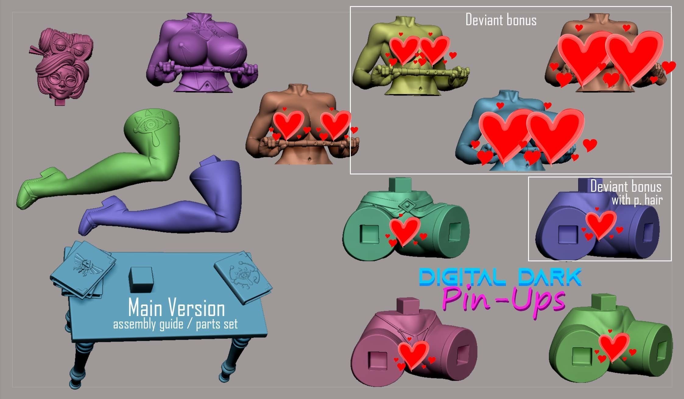 Purah from Zelda with NSFW version and Miniatures and Keychains 3D print model_13