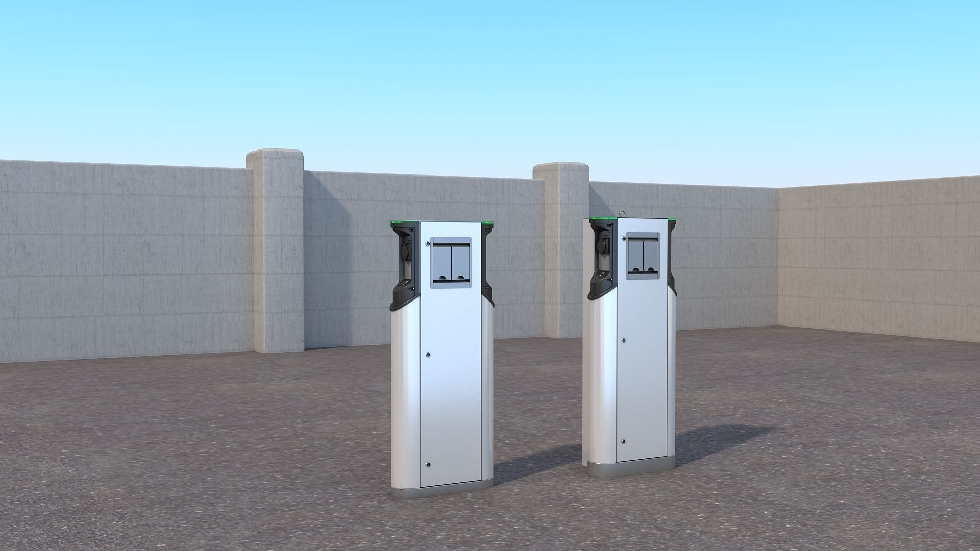 Ensto Charging Station 3D model_3