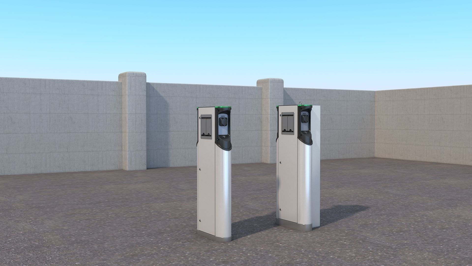 Ensto Charging Station 3D model_2